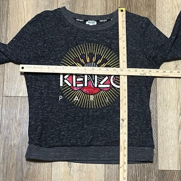 Kenzo Tanami Flower Sweatshirt S Marled Grey Limited Edition Psychedelic Pop Art - Picture 5 of 5